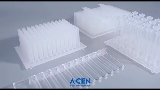 New Design 1.0ml Nonsterile Natural White8 Strips PCR Tube Micro Disposable Plastic Laboratory PCR Transparent Polypropylene Medical Biology Lab Consumables 