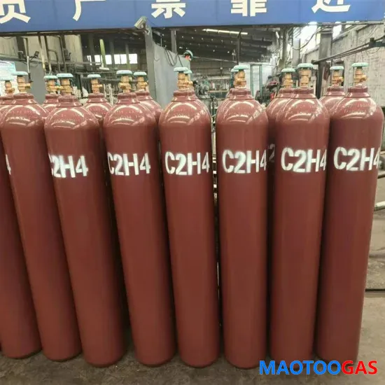 Ethylene Gas 3n5 to 6n High Purity Electron Grade Industrial Grade C2h4 Gas 40L 50L 