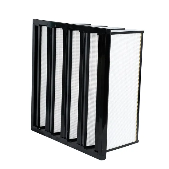 Medium Efficiency F6 F7 F8 F9 Compact V Cell Bank Vent Air Filter 